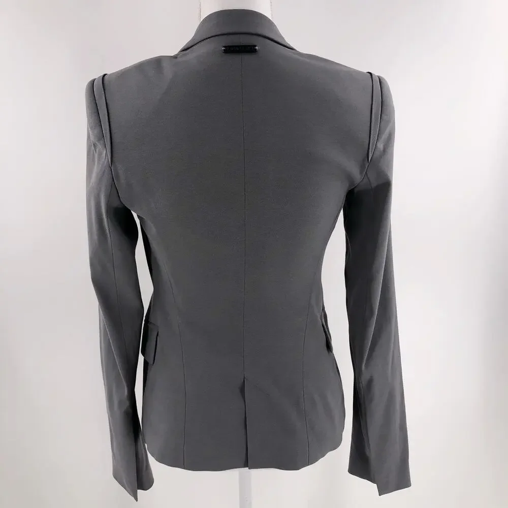 Twin Set Italy Suit Jacket Blazer Grey Jersey Women's Sz S NEW $680 - Picture 6 of 9